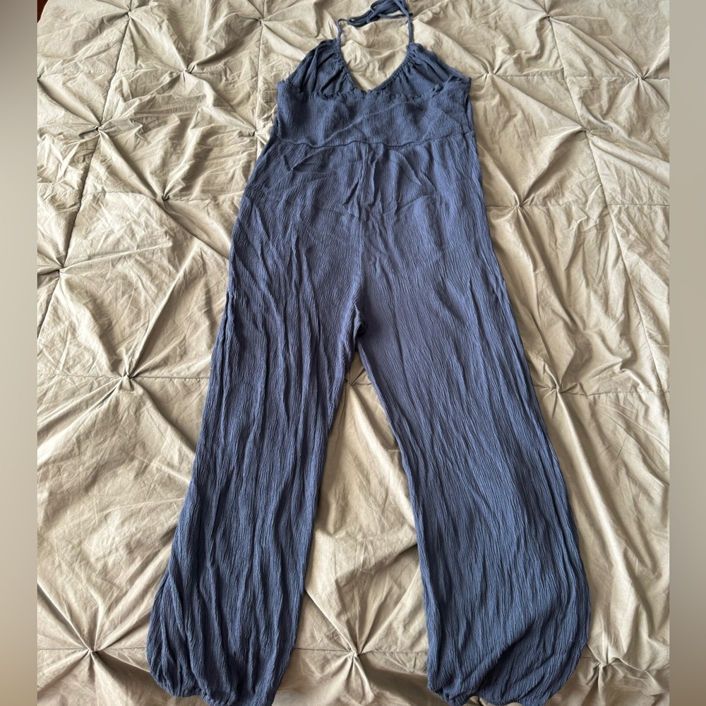 STUNNING Cupshe Plunge Halter Jogger Romper Jumpsuit Size: Large - Picture 7 of 12